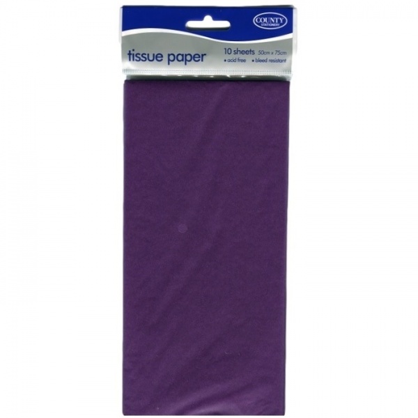 Purple Tissue Paper Pack of 10 Sheets